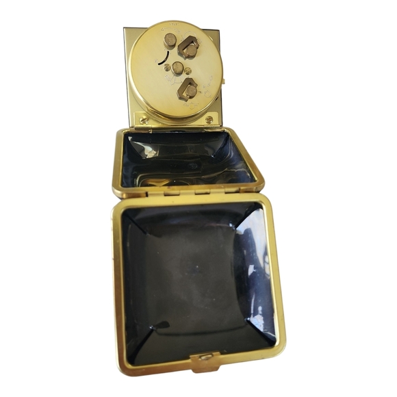 Gold Travel Alarm Clock Seth Thomas Wind up Working Glow in the Dark - Picture 3 of 8
